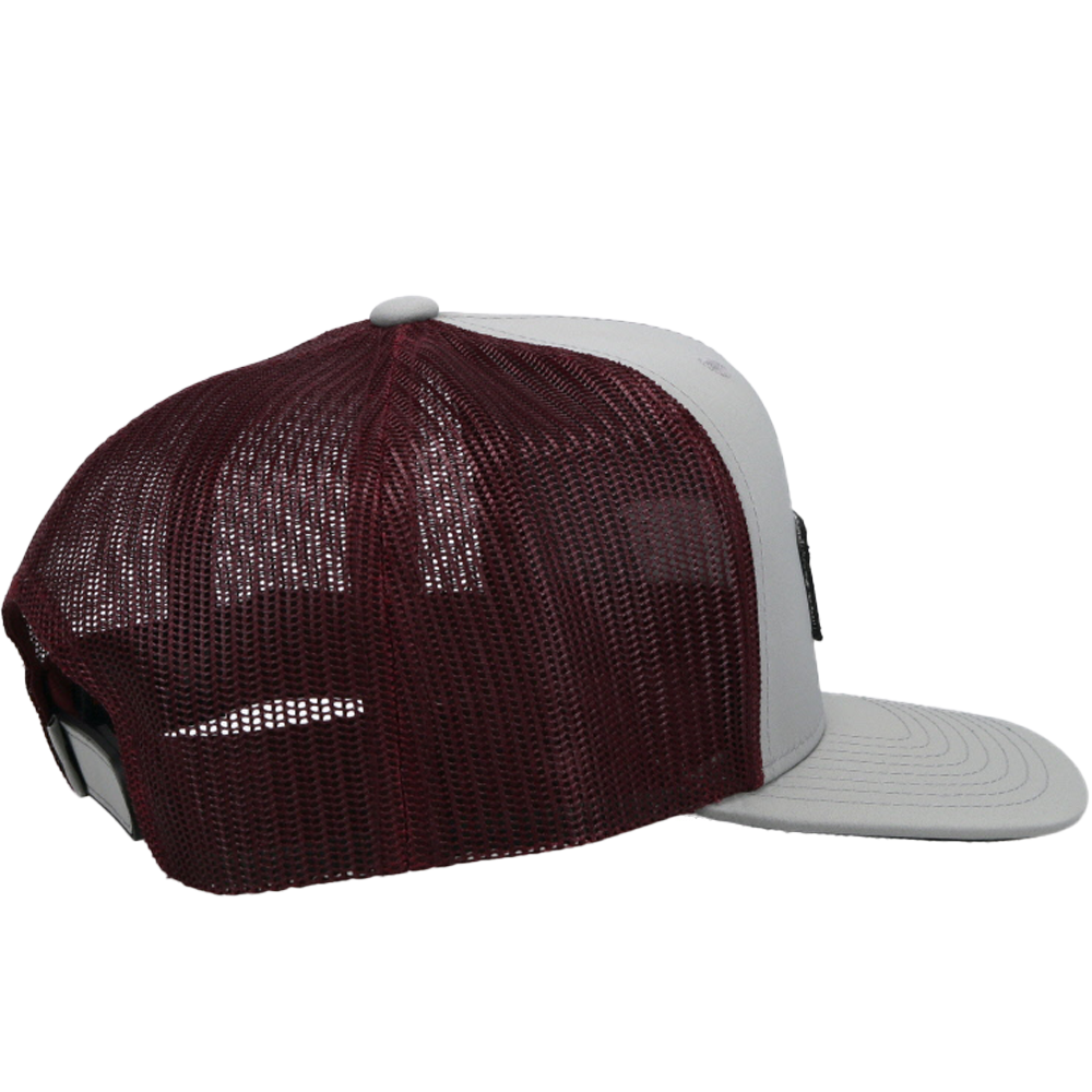 Hooey Unisex "Lock Up" Grey & Maroon Snapback Hat 2113T-GYMA