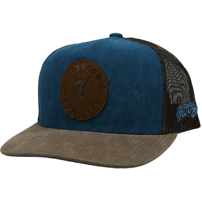 Hooey Unisex "Spur" High Profile Blue & Brown Snapback Hat 2114T-BLBR