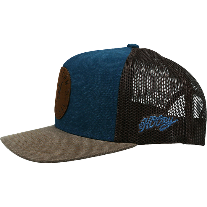 Hooey Unisex "Spur" High Profile Blue & Brown Snapback Hat 2114T-BLBR