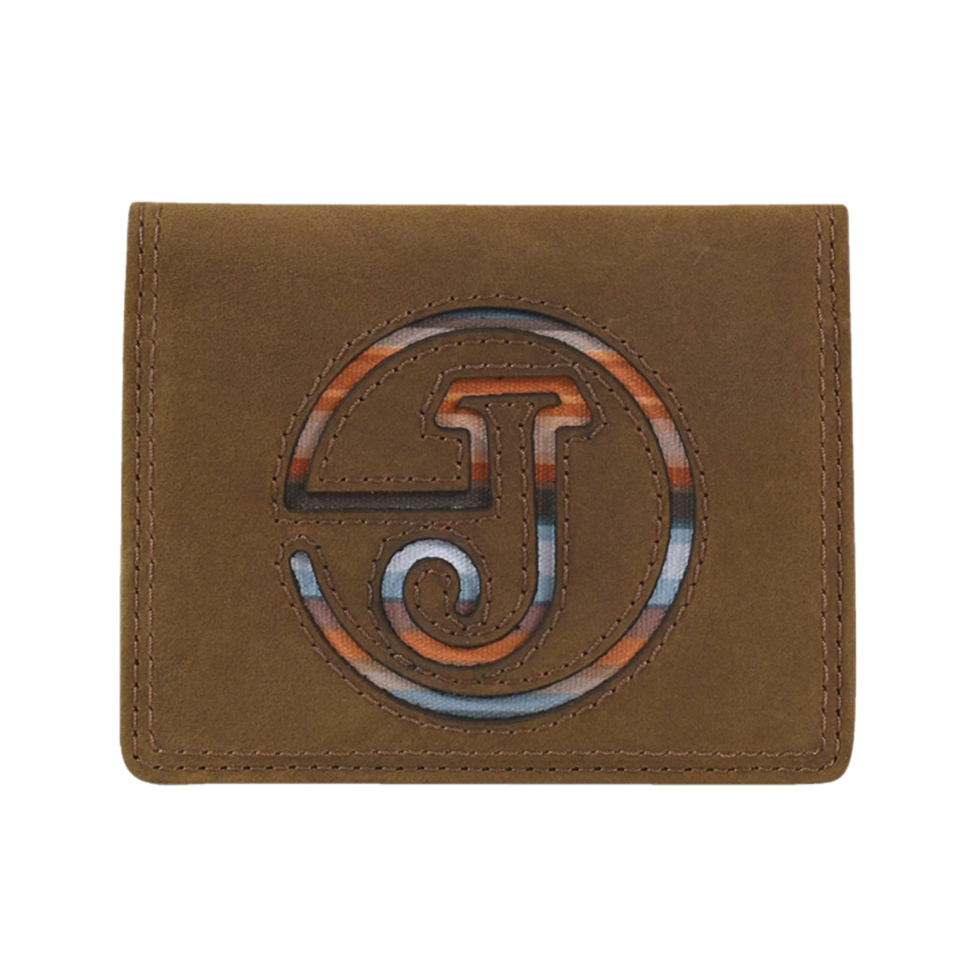 Justin Slim Serape Brown Leather Card Wallet 22054825W11
