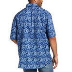 Ariat Men's VentTEK Classic Venus Blue Leaf Short Sleeve Shirt 10039375