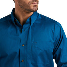 Ariat Mens Solid Twill Classic Long Sleeve Berlin Blue Shirt 10038013