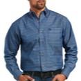 Ariat Men's Desmond Classic Deep Pacific Long Sleeve Shirt 10039245