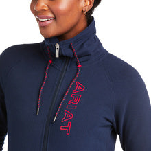 Ariat Ladies Team Logo Navy Full Zip Sweatshirt 10037512