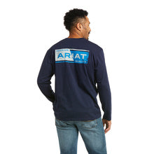 Ariat Men's Split Logo Midnight Navy Long Sleeve T-Shirt 10037022