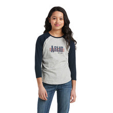 Ariat® Children's REAL Farm Heather Grey Baseball T-Shirt 10038067