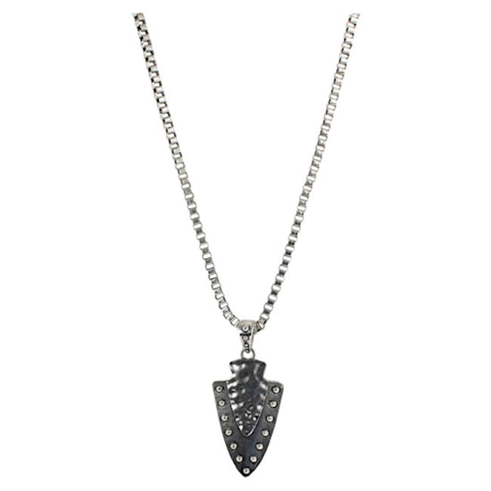Justin Men's Arrowhead Silver Chain Necklace 22203NJ1