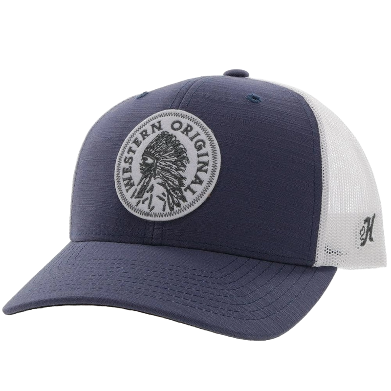 Hooey Men's Quanah Navy & White Trucker Cap 2226T-NVWH