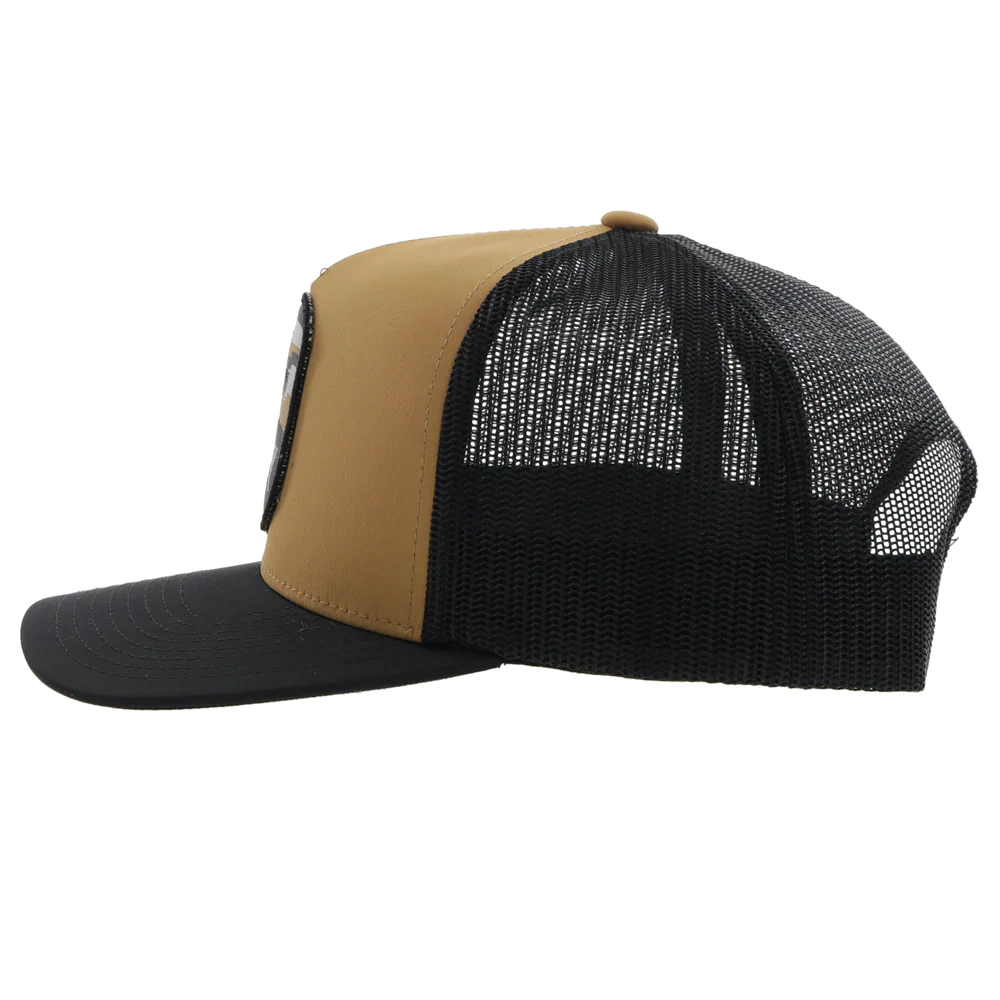 Hooey® Men's Cheyenne 5-panel Tan & Black Snapback Cap 2244T-TNBK