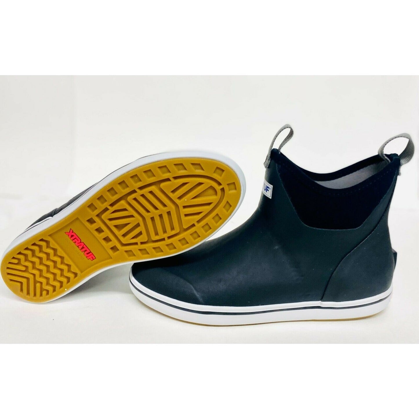 XTRATUF Men's Waterproof 6" Ankle Black Deck Boots 22736