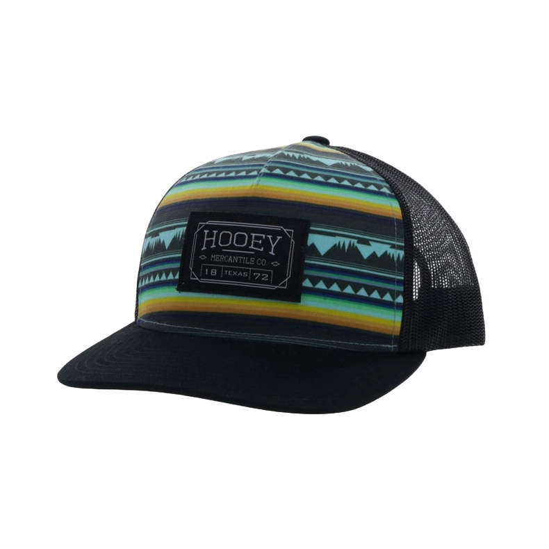 Hooey Men's "Doc" Turquoise & Black 5 Panel Trucker Cap 2302T-TQBK