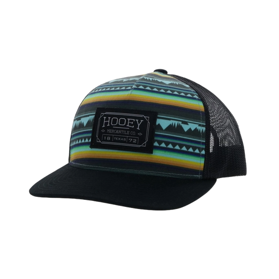 Hooey Men's "Doc" Turquoise & Black 5 Panel Trucker Cap 2302T-TQBK