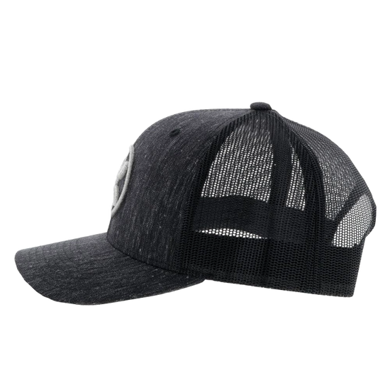 Hooey Men's "O Classic" 6 Panel Black Trucker Cap 2309T-BKWH