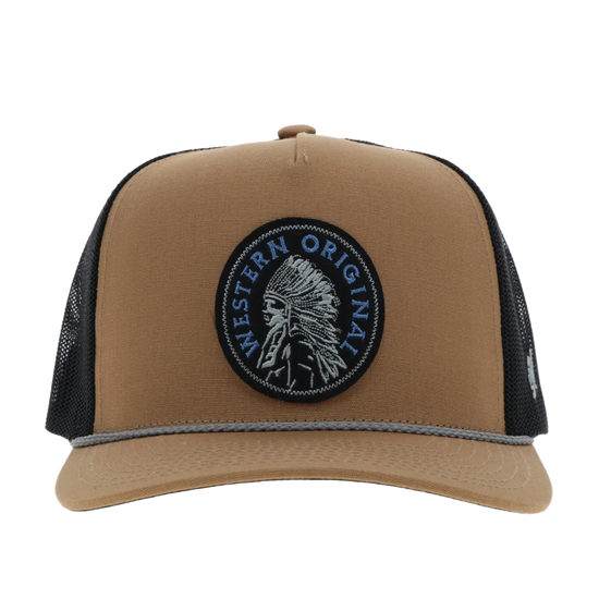 Hooey Men's Quanah Tan & Black Trucker Cap 2326T-TNBK