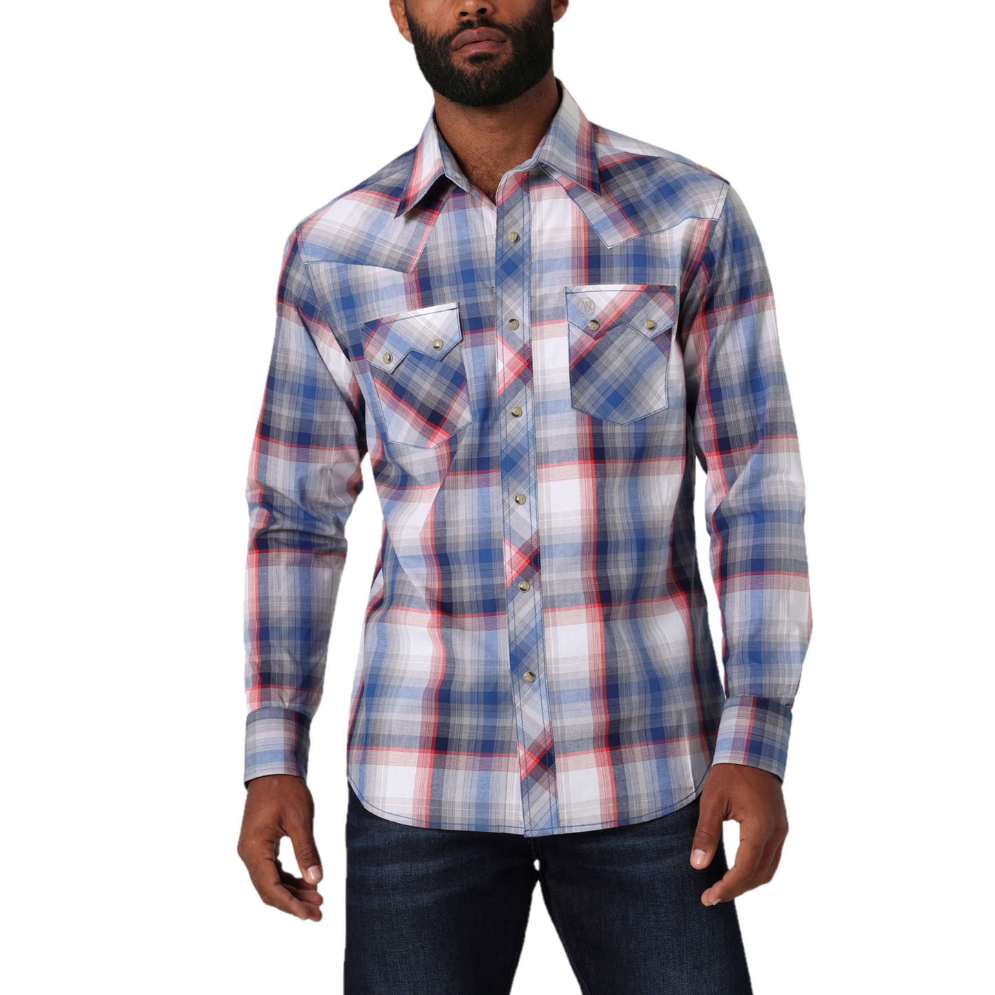 Wrangler® Men's Retro Multi Colored Plaid Button Down Shirt 2330420