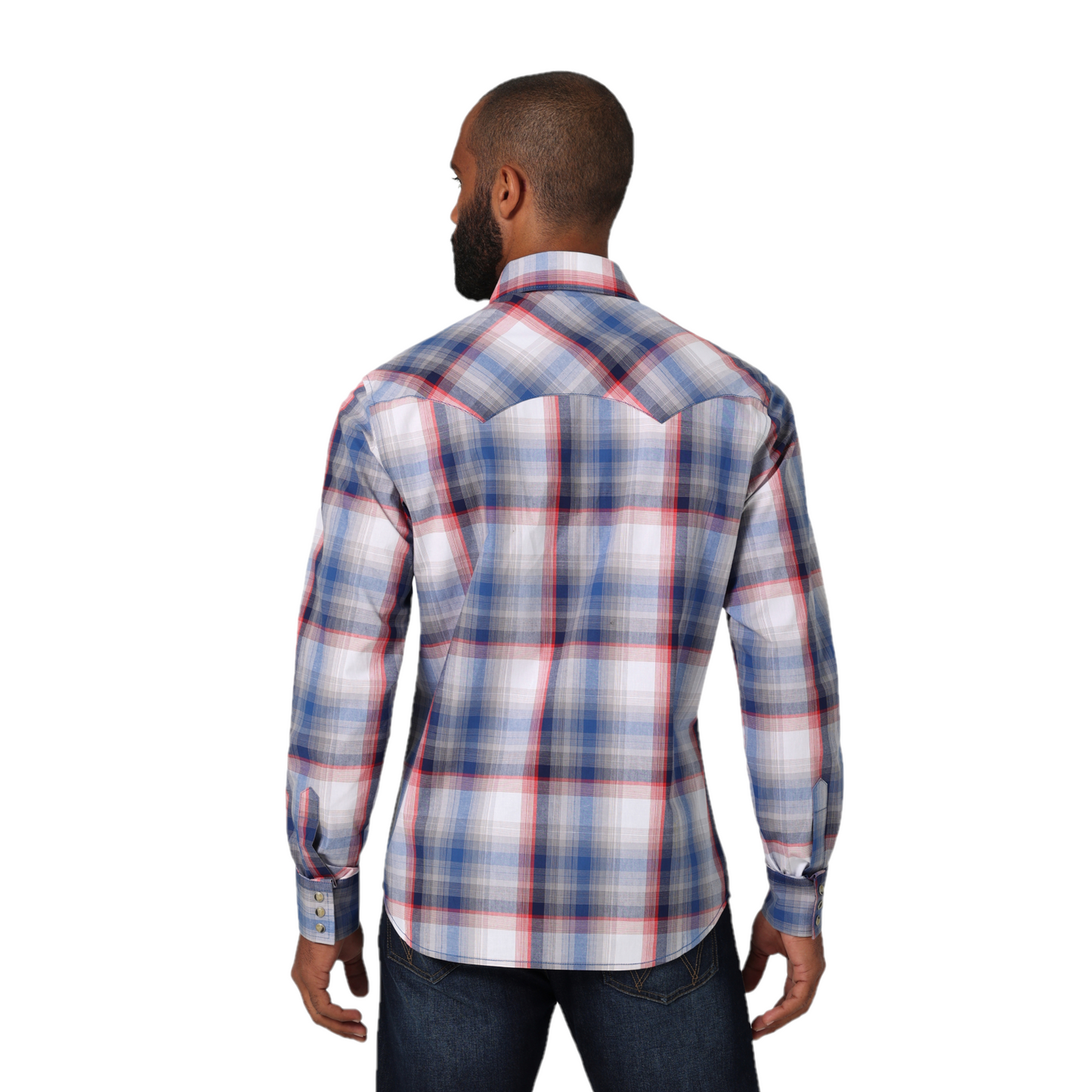 Wrangler® Men's Retro Multi Colored Plaid Button Down Shirt 2330420