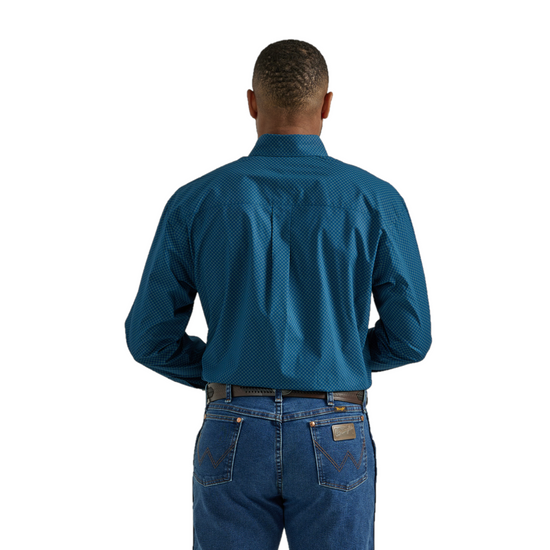 Wrangler Men's George Strait Midnight Blue Button Down Shirt 2331838