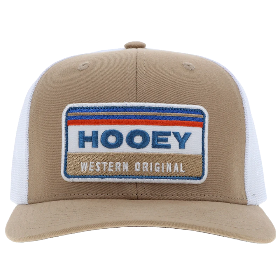 Hooey Men's Horizon 6 Panel Tan & White Trucker Cap 2335T-TNWH