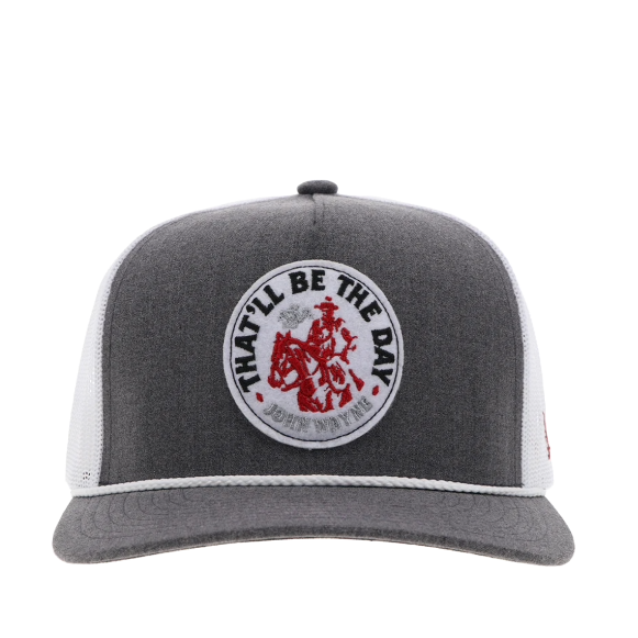 Hooey Men's "JOHN WAYNE" Logo Grey & White 2365T-GYWH