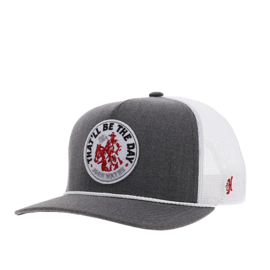 Hooey Men's "JOHN WAYNE" Logo Grey & White 2365T-GYWH