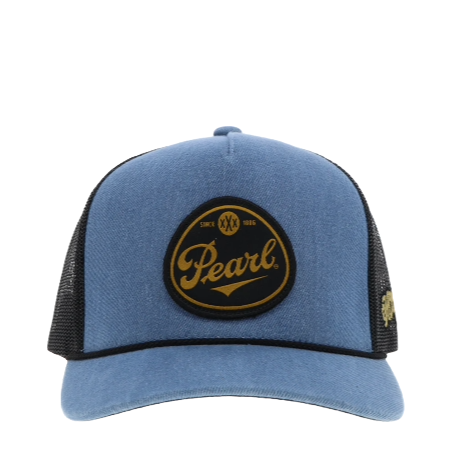 Hooey Men's "PEARL" Logo Patch Denim Cap 2372T-DEBK