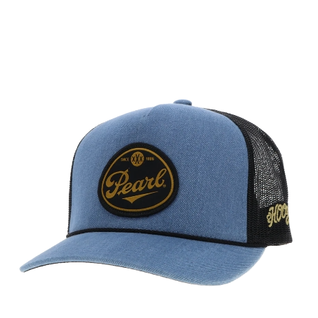 Hooey Men's "PEARL" Logo Patch Denim Cap 2372T-DEBK