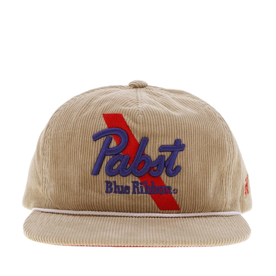 Hooey Men's Pabst Blue Ribbon Tan Corduroy Trucker Cap 2375T-TN