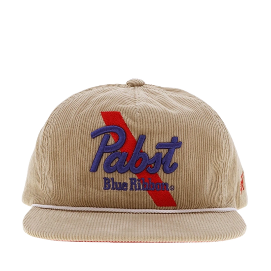 Hooey Men's Pabst Blue Ribbon Tan Corduroy Trucker Cap 2375T-TN