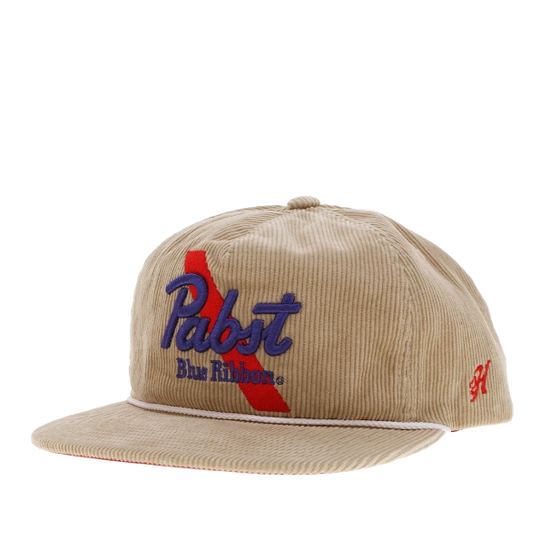 Hooey Men's Pabst Blue Ribbon Tan Corduroy Trucker Cap 2375T-TN