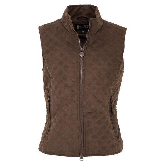 Outback Trading Company Ladies Brown Grand Prix Vest 2958-BRN