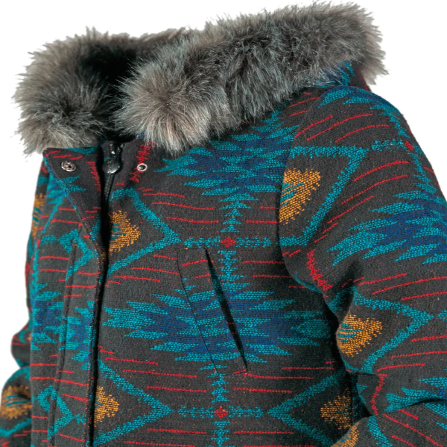 Outback Trading Company® Ladies Myra Aztec Print Teal Jacket 29625-TEL