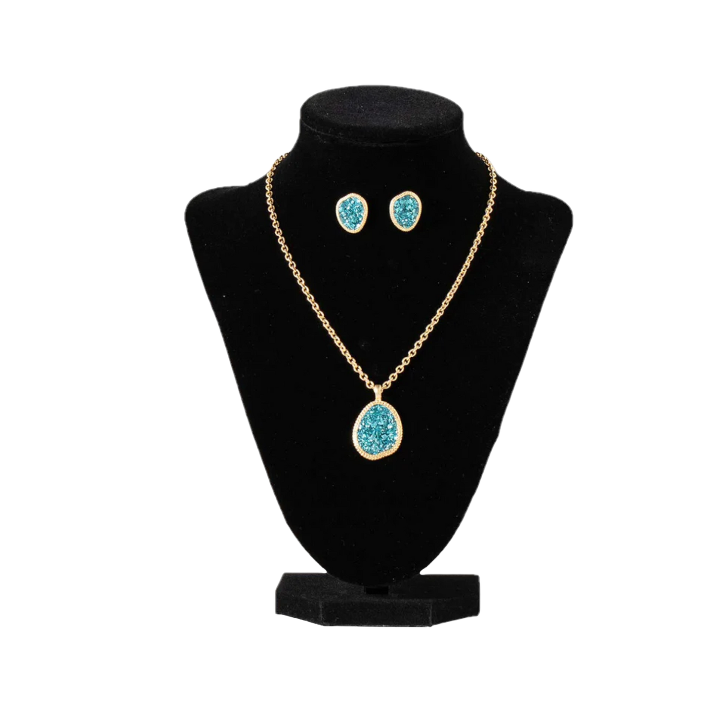 Blazin Roxx Ladies Turquoise Stone Necklace & Earring Set 3055033