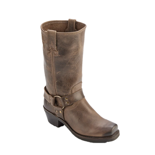 Frye Ladies Harness 12 Smoke Oiled Western Boots 3477300-SMK