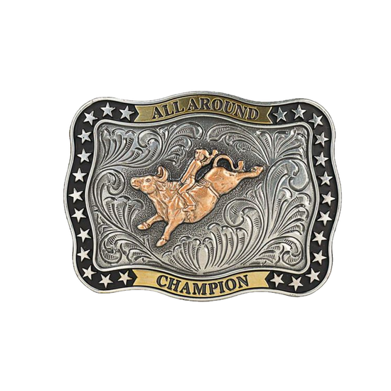 Nocona Boys Western Rectangular Silver & Gold Buckle 36106