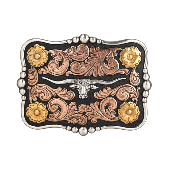 Nocona Men's Rectangle Longhorn Buckle 37917
