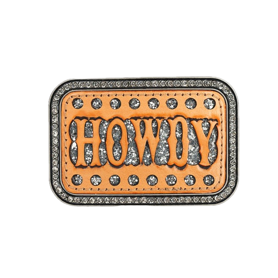 Nocona Ladies Howdy Brown Belt Buckle 37934