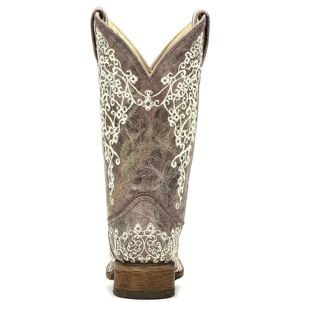 Load image into Gallery viewer, Corral Ladies Brown Crater Bone Embroidered Boots A2663 - Wild West Boot Store - 4
