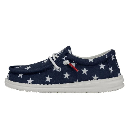 Load image into Gallery viewer, Hey Dude Wally Youth Patriotic American Flag Slip On Shoes 40046-9CW
