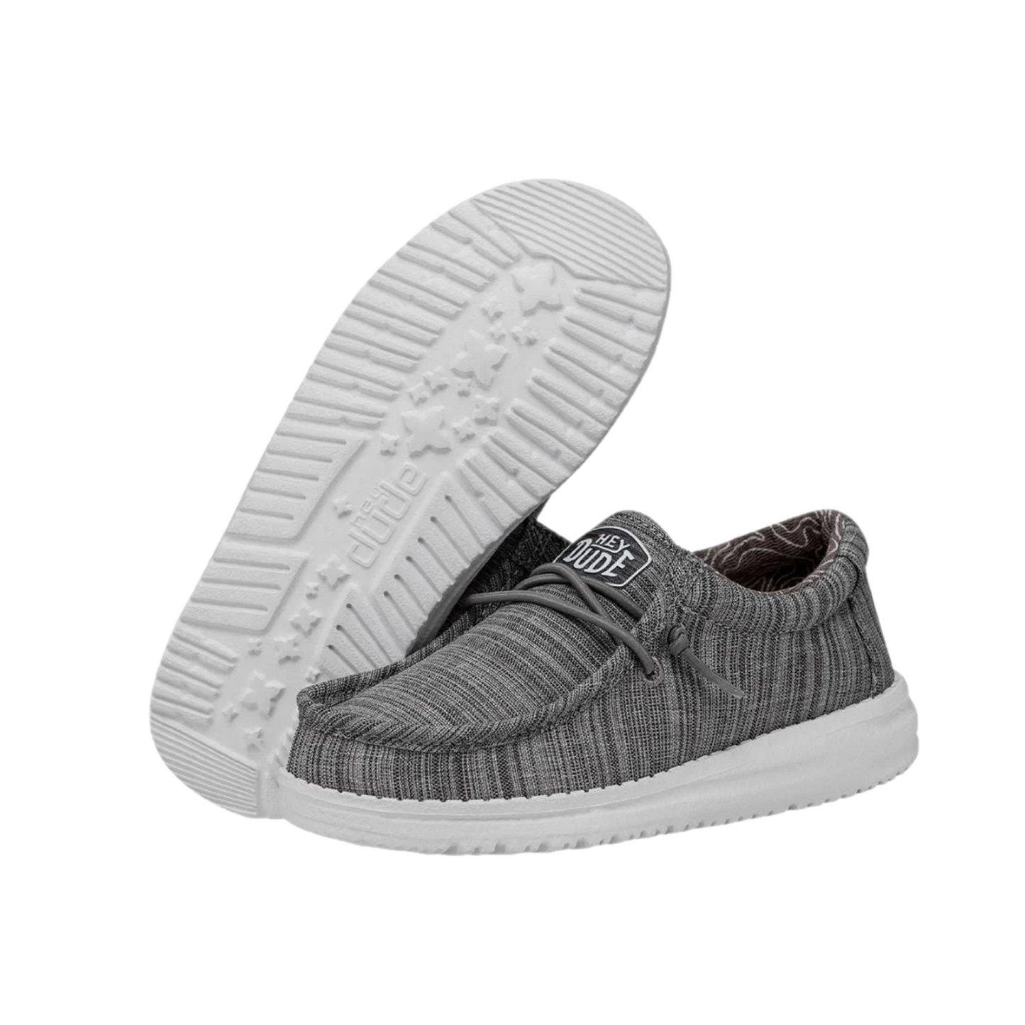 Hey Dude Wally Toddler Linen Blend Stone Grey Slip On Shoes 40160-270