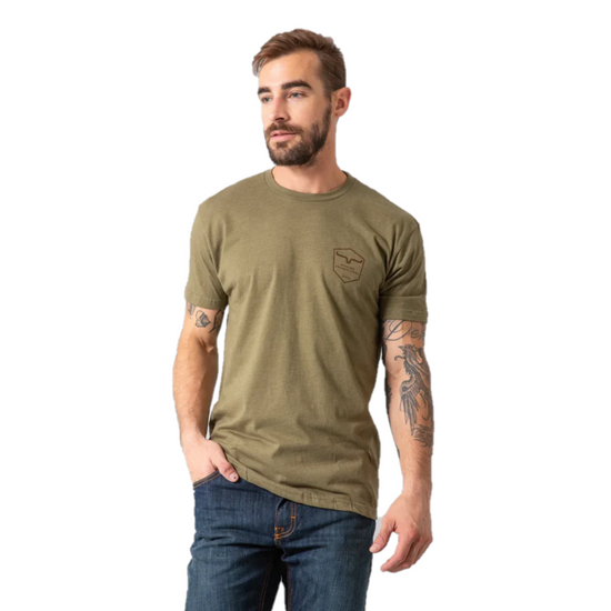 Kimes Ranch Men's Shielded Trucker Military Green T-Shirt 4040MG