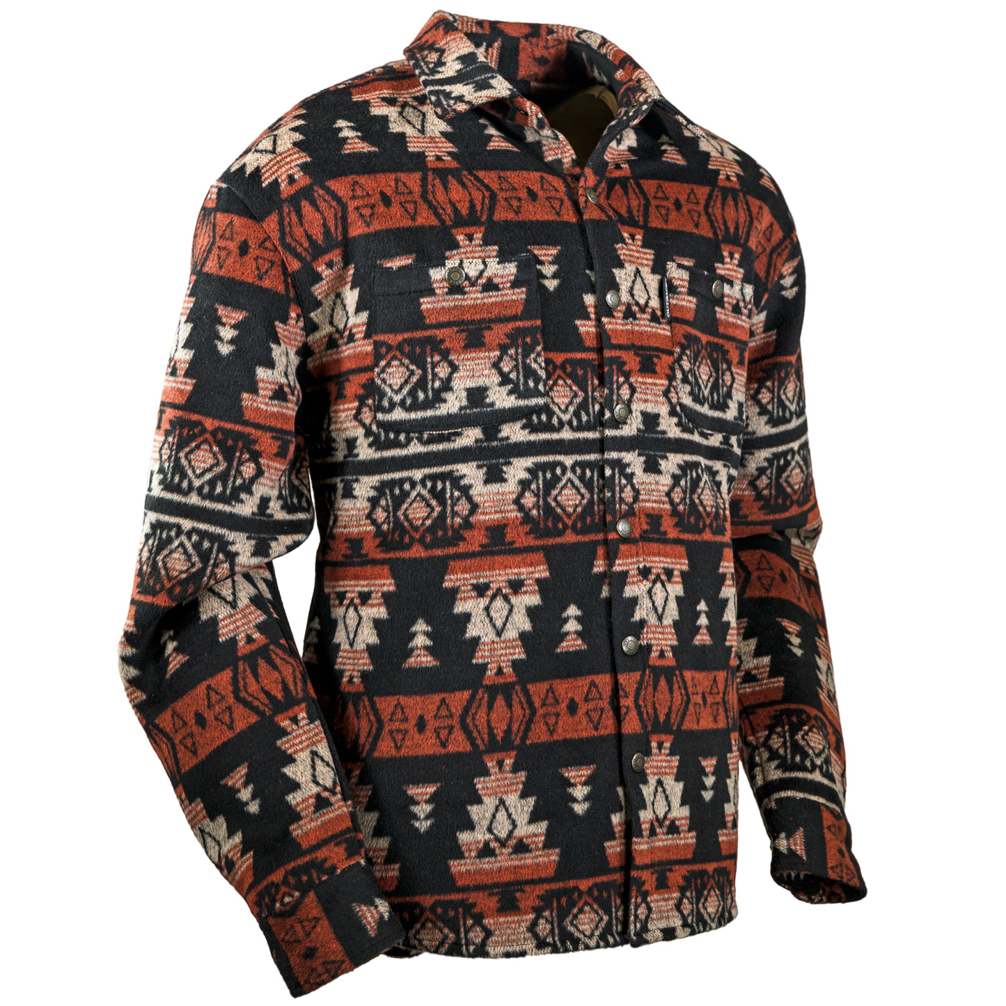 Outback Trading Company® Men's Hudson Aztec Burnt Red Shirt Jacket 42720-BNR