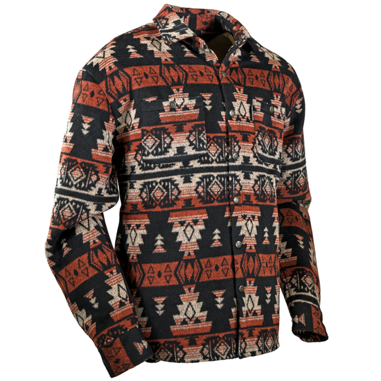 Outback Trading Company® Men's Hudson Aztec Burnt Red Shirt Jacket 42720-BNR