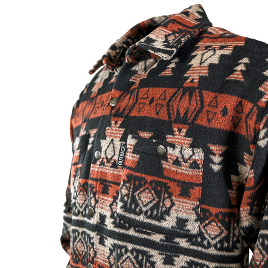 Outback Trading Company® Men's Hudson Aztec Burnt Red Shirt Jacket 42720-BNR