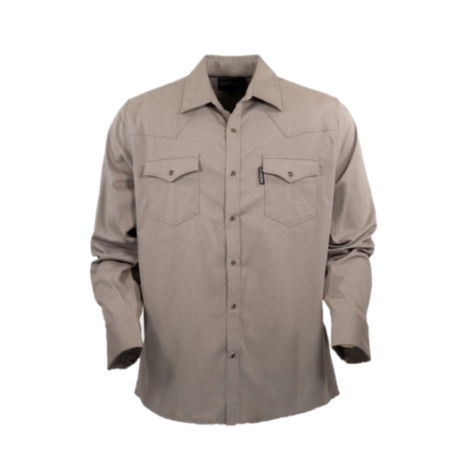 Outback Trading Company Men's Everett Grey Snap Button Shirt 42731-GR