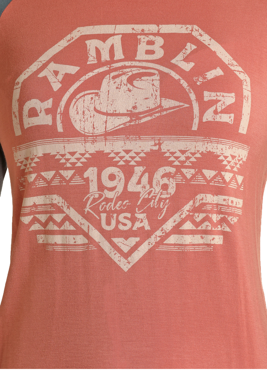 Rock & Roll Cowgirl Ladies Ramblin Raglan Baseball T-shirt 48T6317