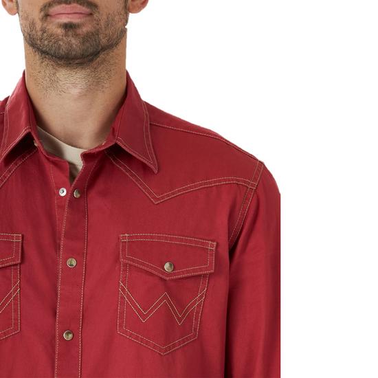Wrangler Retro® Men's Premium Western Red Snap Shirt 112314972