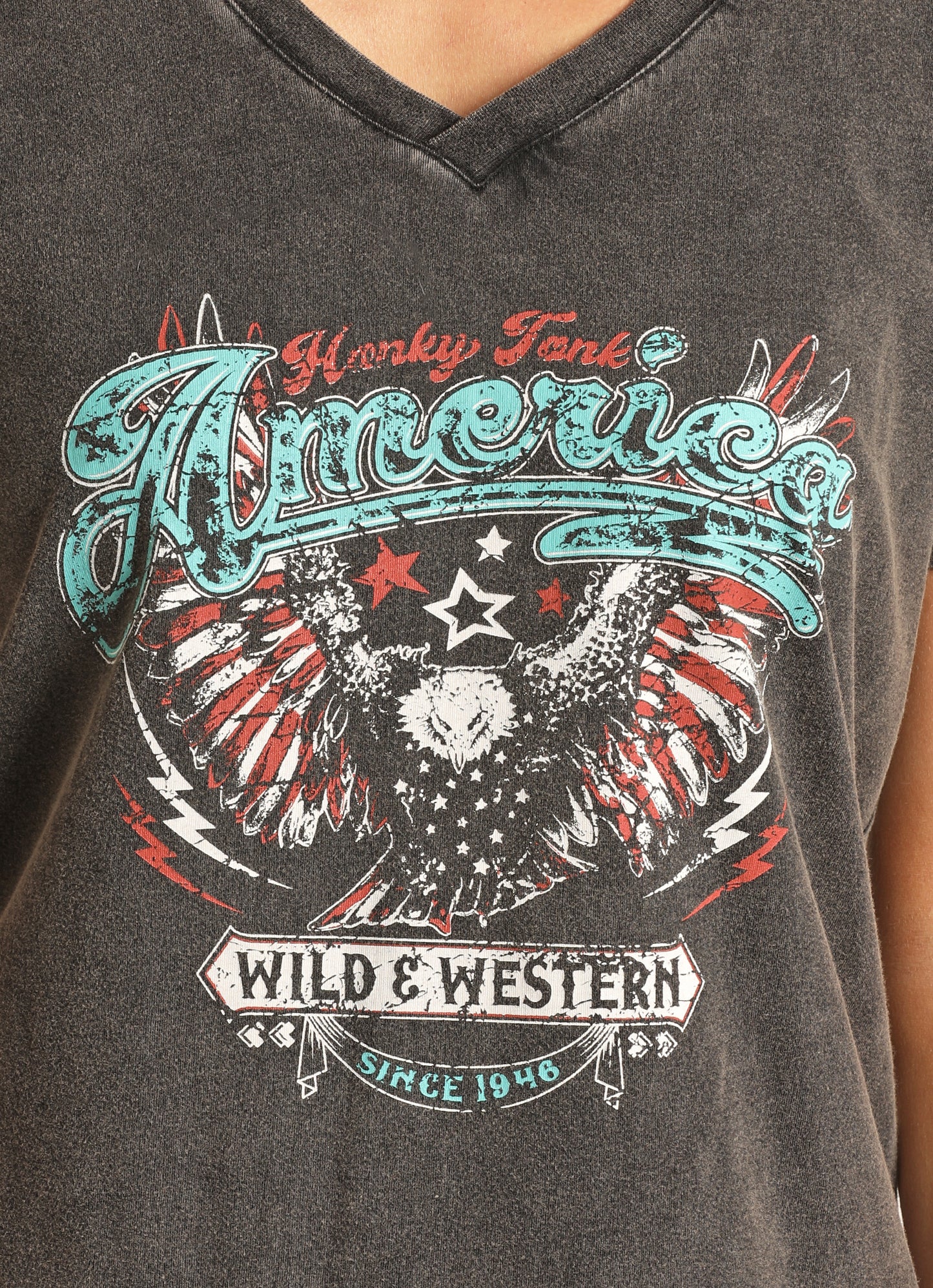 Rock & Roll Cowgirl Ladies Honky Tonk America T-Shirt 49T1174-01