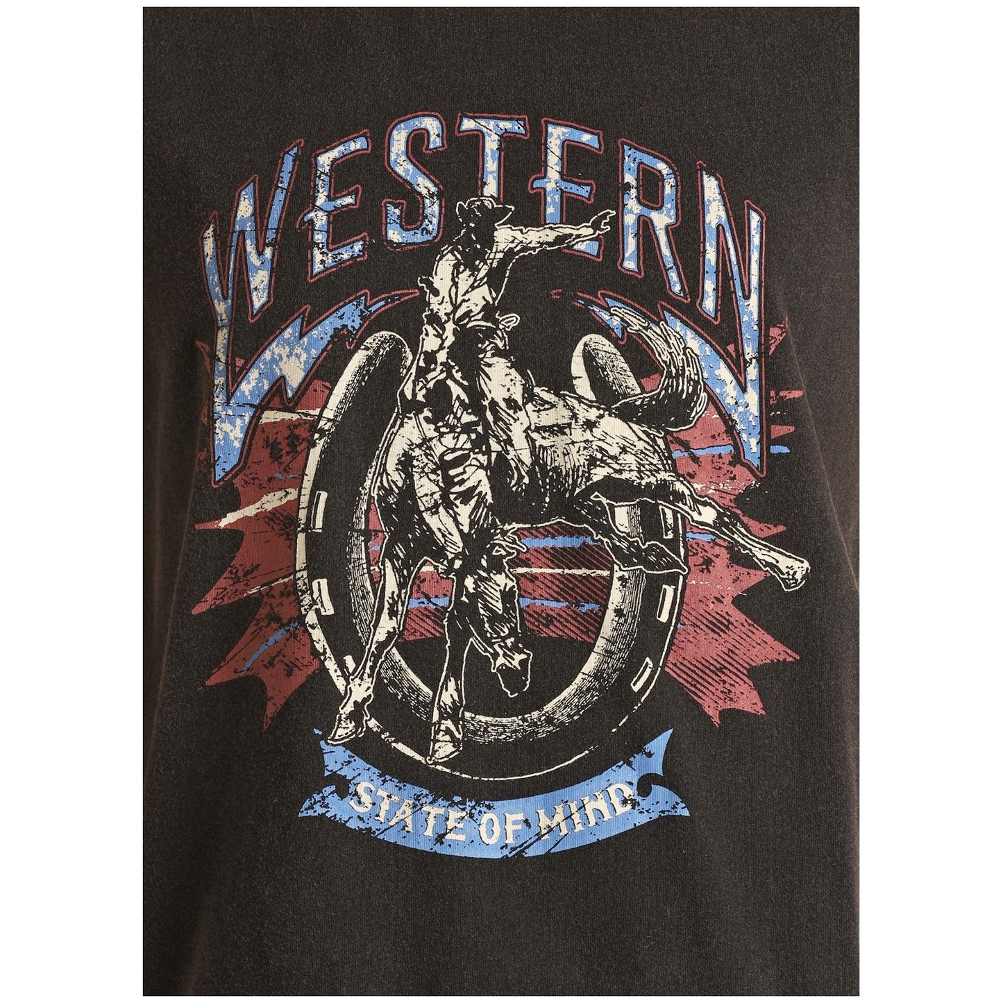 Rock & Roll Cowgirl® Ladies Western Horseshoe Graphic T-Shirt 49T3227