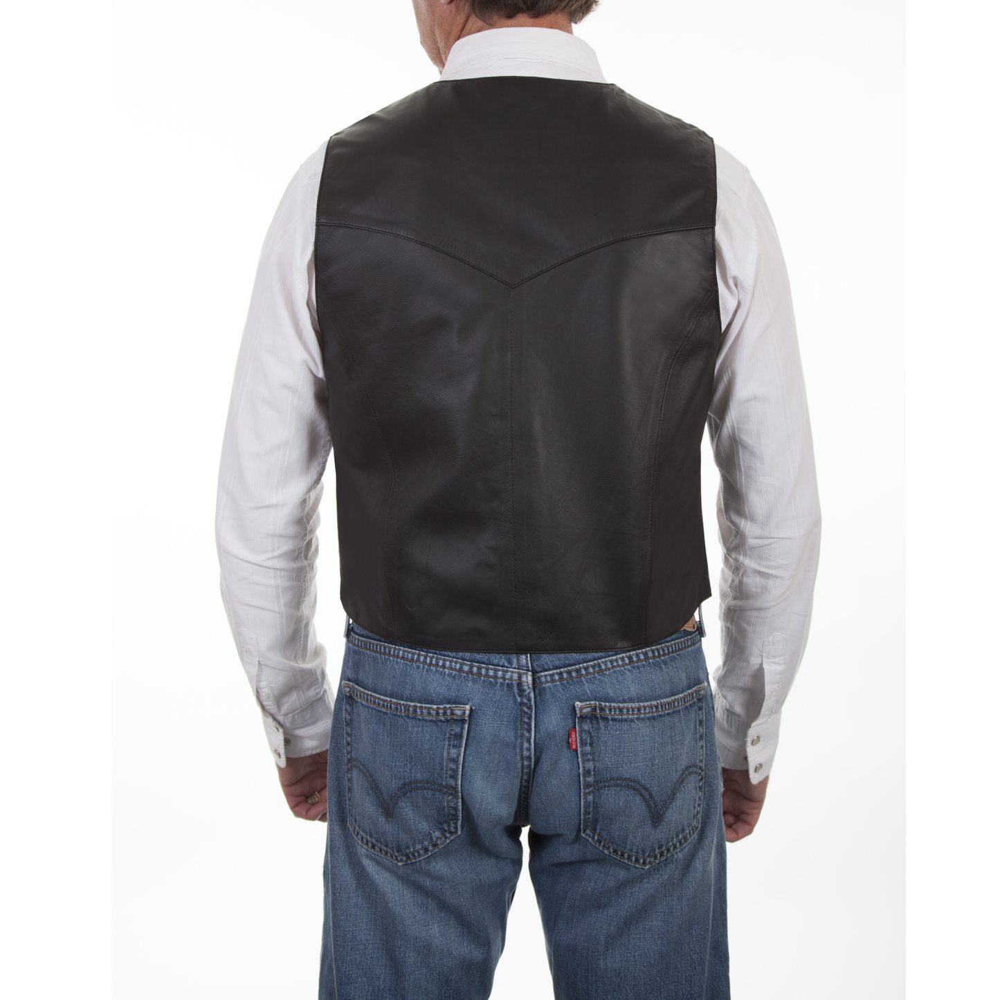 Scully Men's Classic Soft Touch Lamb Black Leather Vest 507-144