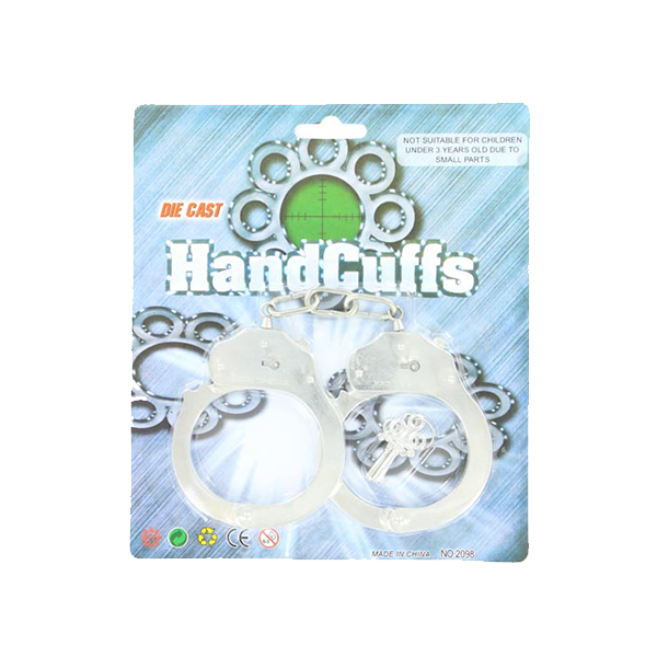 M&F Children's Silver Handcuffs & Key Toy 50796